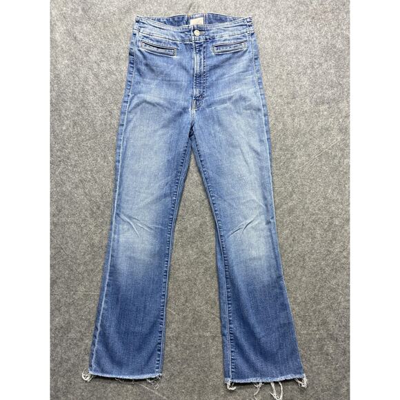 Mother Jeans Womens 27 Blue The Laced Hustler Ankle One Smart Cookie Raw Hem - Picture 1 of 16